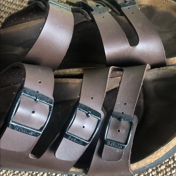 Betula Women's Brown Triple-Strap Sandals - Picture 10 of 10